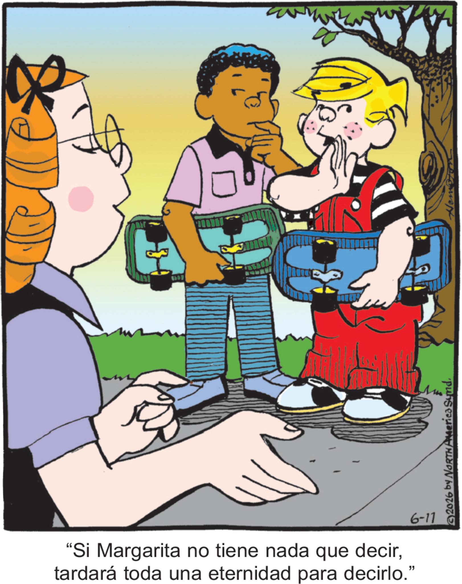 Comics OCR: 6607 "Si Margarita no tiene nada que decirtardará toda una eternidad para decirlo." 6-11 2026 by NORTH America Sund Nemen 6607 " Si Margarita no tiene nada que decirtardará toda una eternidad para decirlo . " 6-11 2026 by NORTH America Sund Nemen