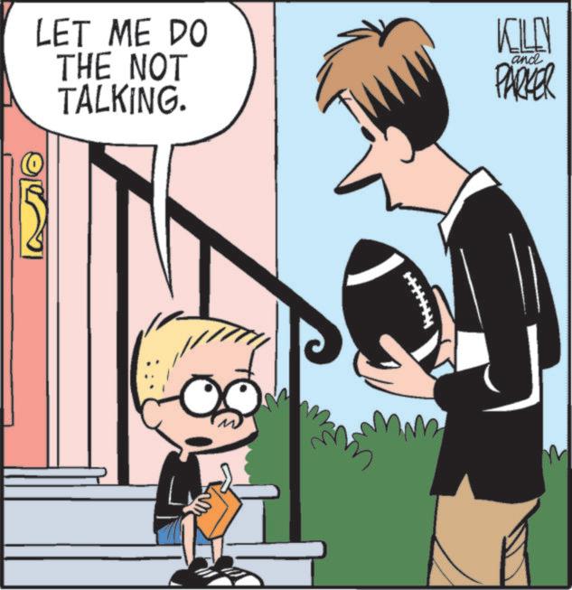 Animated cartoon OCR: LET ME DO THE NOT TALKING. KILEN PARKER and M LET ME DO THE NOT TALKING . KILEN PARKER and M