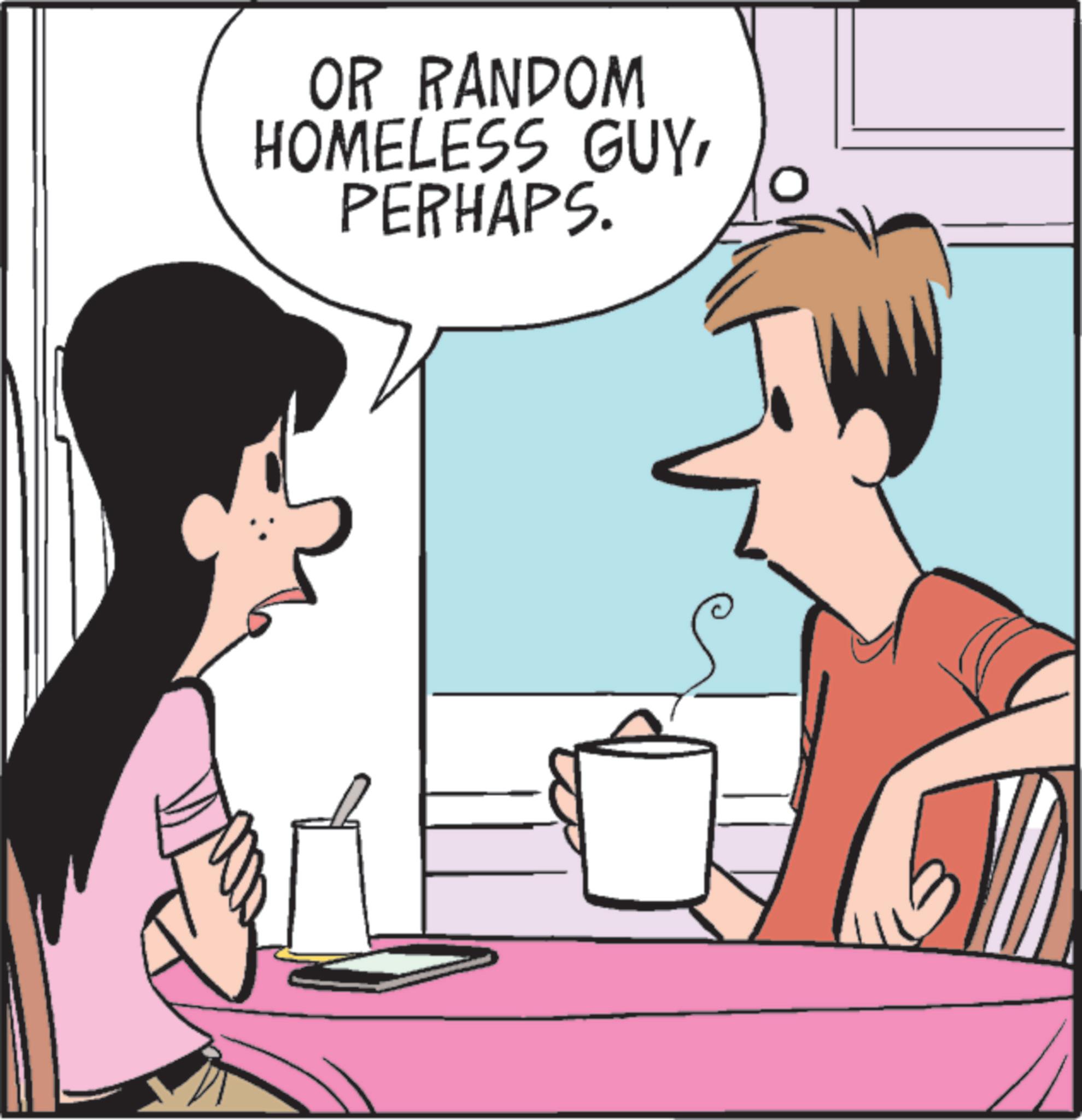 Comic book OCR: OR RANDOM HOMELESS GUYPERHAPS. OR RANDOM HOMELESS GUYPERHAPS .