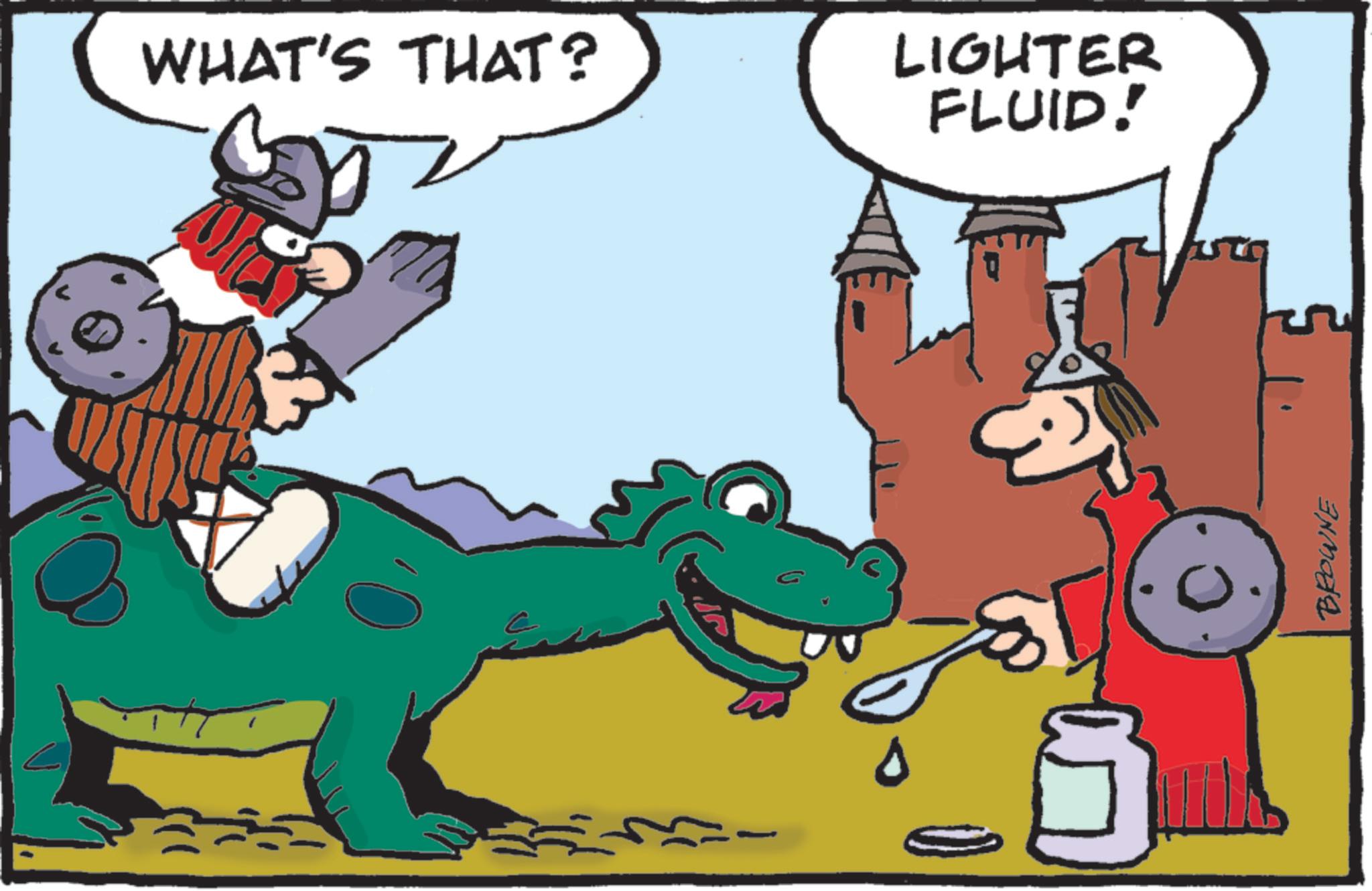 Fiction OCR: WHAT'S THAT? LIGHTER FLUID! BROWNE WHAT'S THAT ? LIGHTER FLUID ! BROWNE