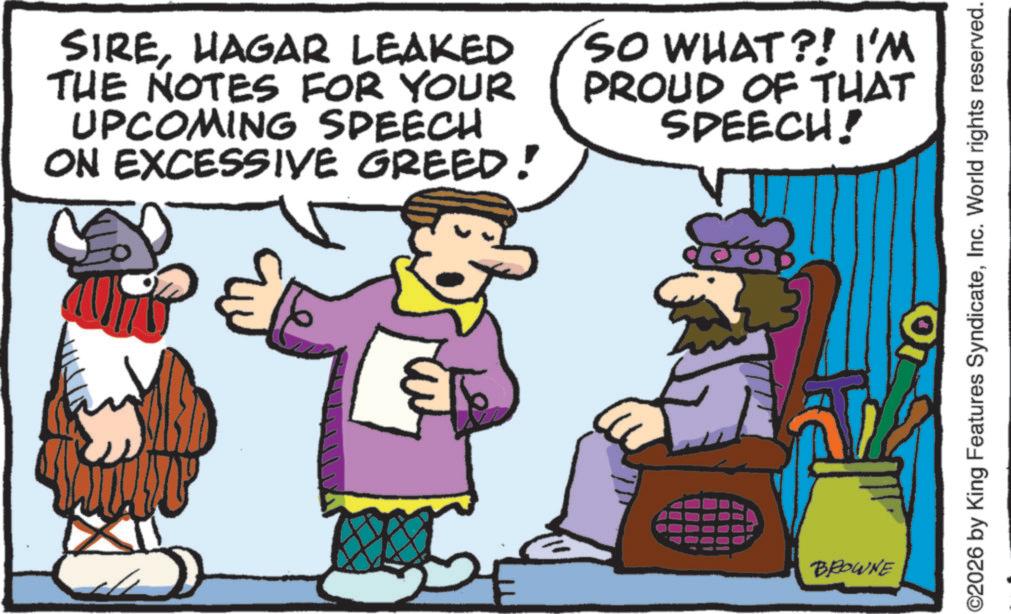 Moustache OCR: SIREHAGAR LEAKED THE NOTES FOR YOUR UPCOMING SPEECH ON EXCESSIVE GREED! SO WHAT?! I'M PROUD OF THAT SPEECH! 908 ? BROWNE ©2026 by King Features SyndicateInc. World rights reserved. SIREHAGAR LEAKED THE NOTES FOR YOUR UPCOMING SPEECH ON EXCESSIVE GREED ! SO WHAT ?! I'M PROUD OF THAT SPEECH ! 908 ? BROWNE © 2026 by King Features SyndicateInc. World rights reserved .