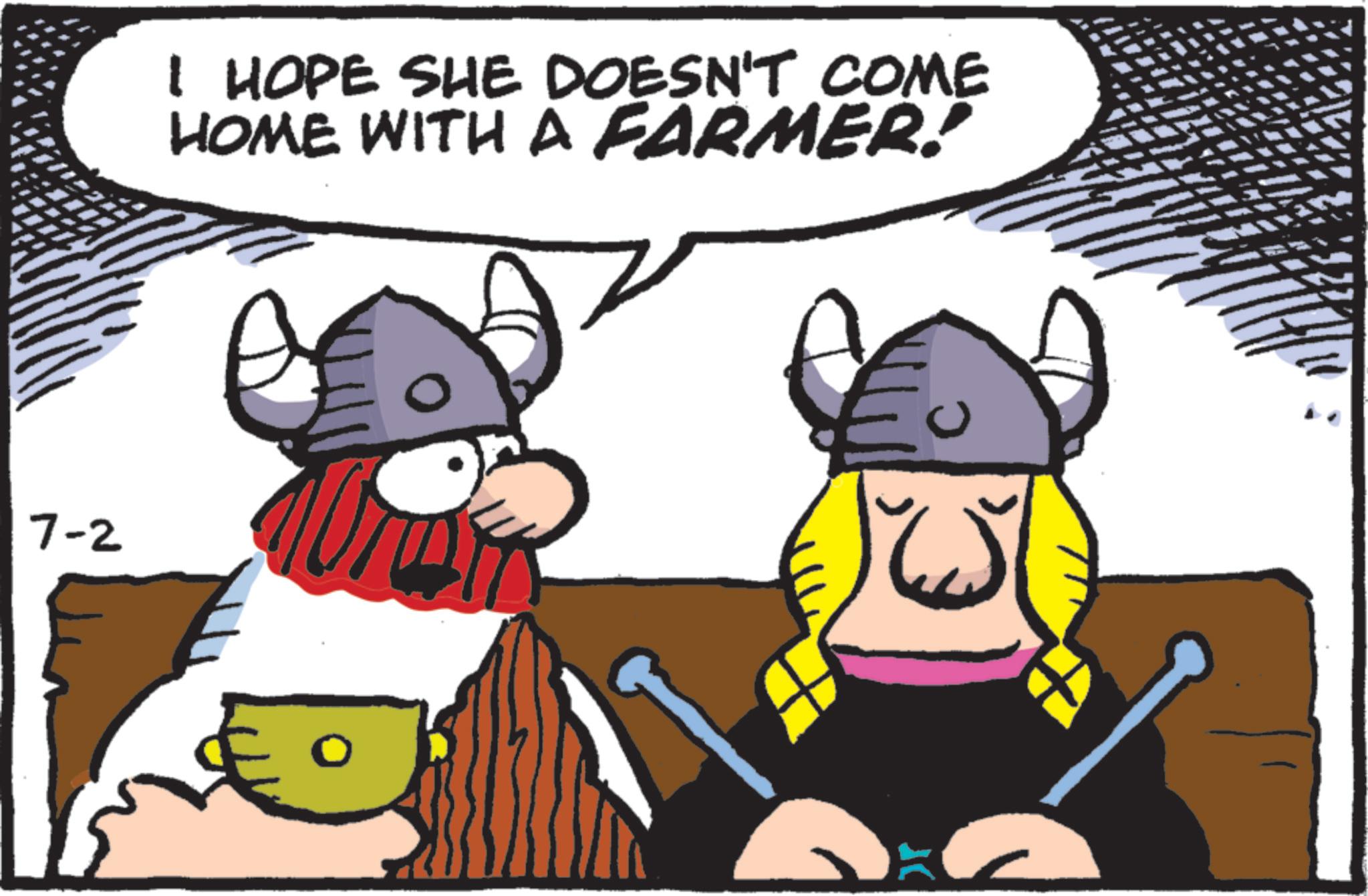 Clip art OCR: 7-2 I HOPE SHE DOESN'T COME HOME WITH A FARMER! 7-2 I HOPE SHE DOESN'T COME HOME WITH A FARMER !