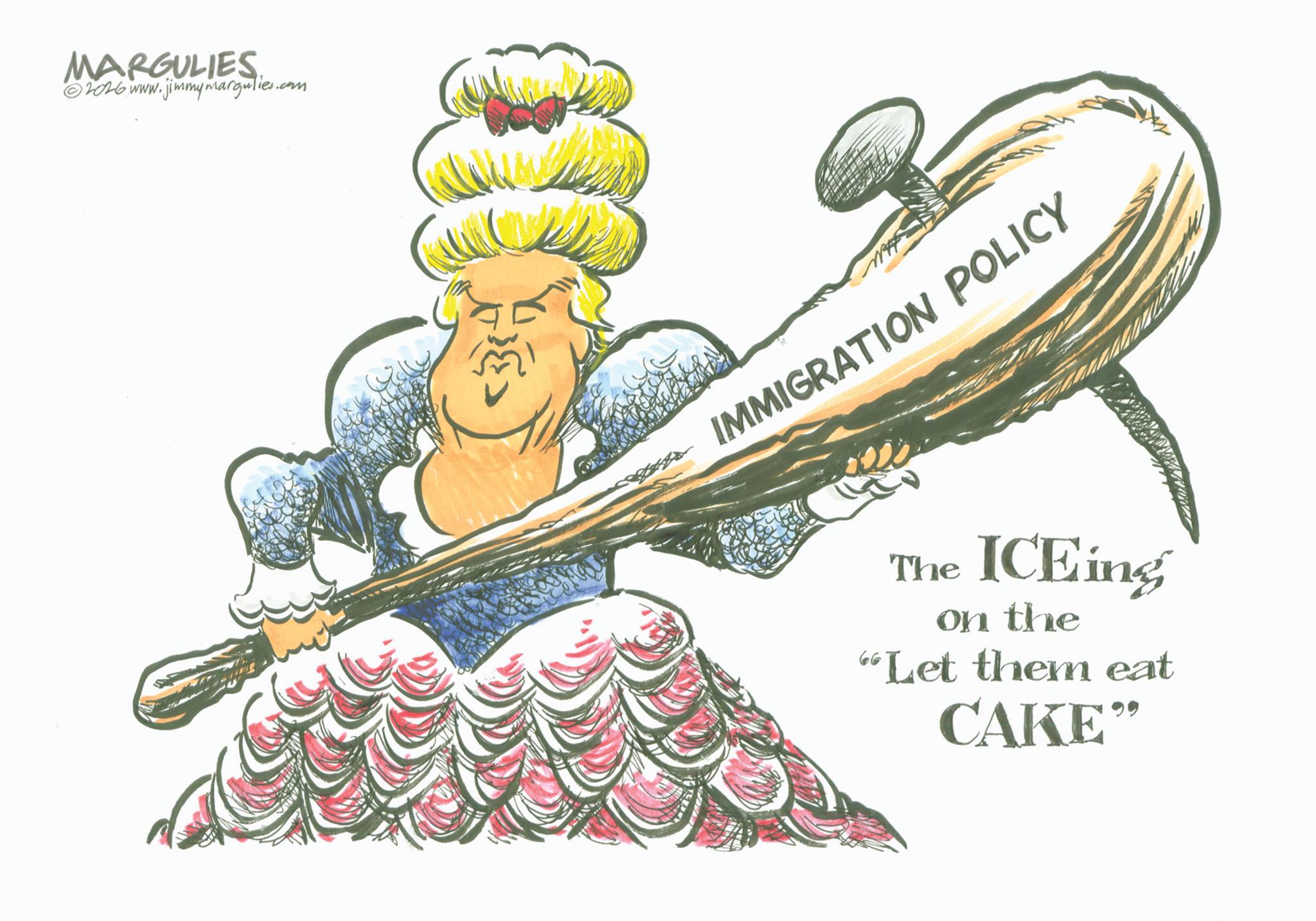 Handwriting OCR: MARGULIES. ©2016 www.jimmymargulies.com IMMIGRATION POLICY The ICEing on the "Let them eat CAKE" MARGULIES . © 2016 www.jimmymargulies.com IMMIGRATION POLICY The ICEing on the " Let them eat CAKE "