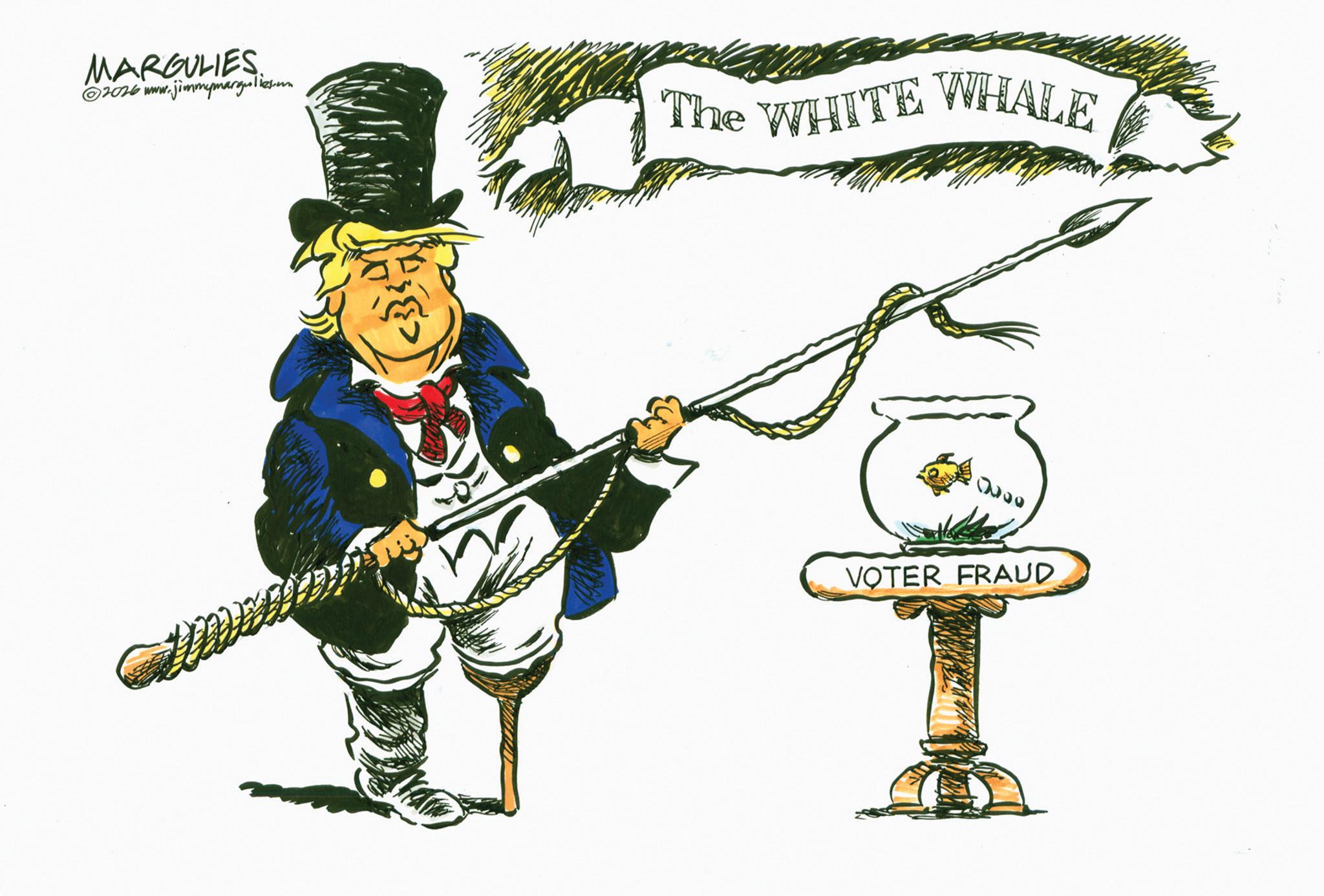 Clip art OCR: MARGULIES ww.jimmymargulies.um @2026 www. The WHITE WHALE 0000 VOTER FRAUD MARGULIES ww.jimmymargulies.um @ 2026 www . The WHITE WHALE 0000 VOTER FRAUD