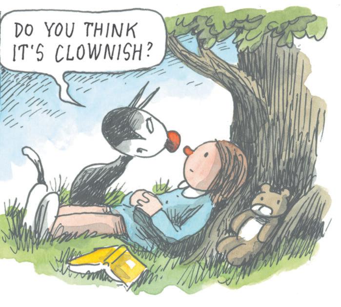 Canidae OCR: DO YOU THINK IT'S CLOWNISH? ? DO YOU THINK IT'S CLOWNISH ? ?