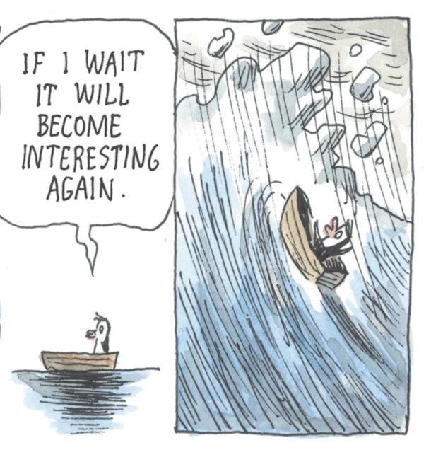 Animation OCR: IF I WAIT IT WILL BECOME INTERESTING AGAIN. IF I WAIT IT WILL BECOME INTERESTING AGAIN .