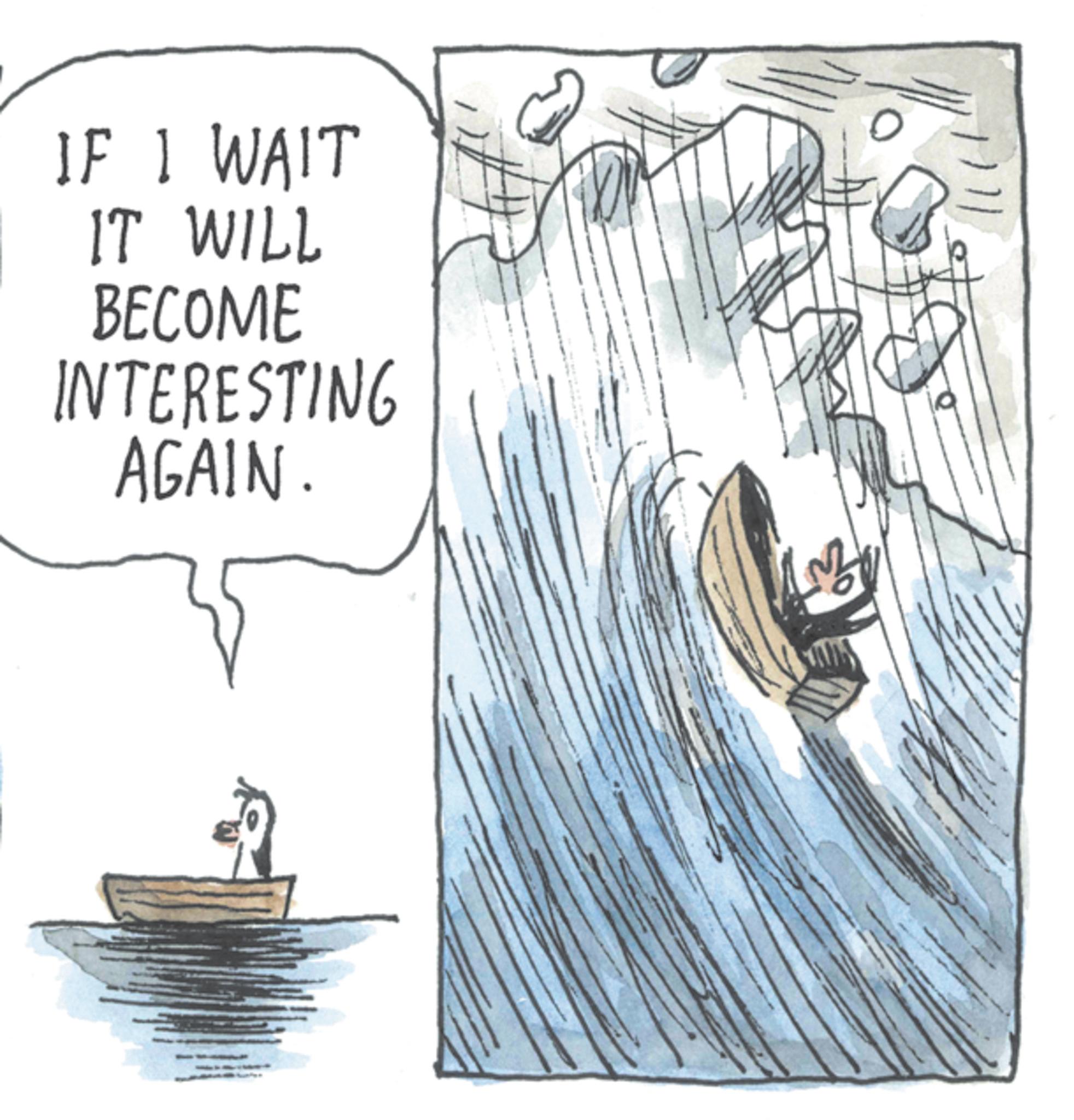 Animation OCR: IF I WAIT IT WILL BECOME INTERESTING AGAIN. IF I WAIT IT WILL BECOME INTERESTING AGAIN .