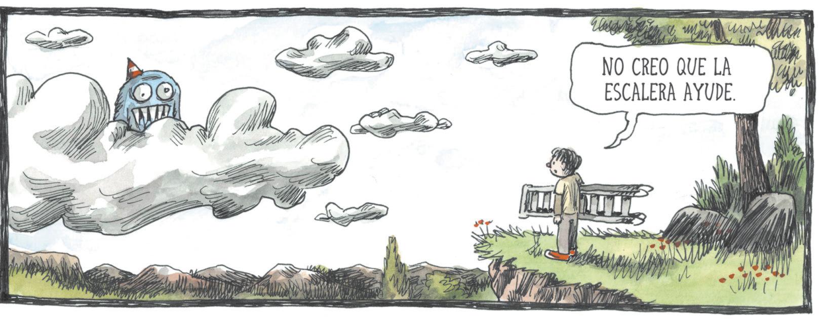 Fiction OCR: NO CREO QUE LA ESCALERA AYUDE. NO CREO QUE LA ESCALERA AYUDE .