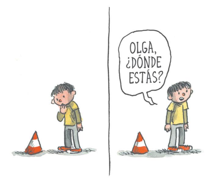 Child art OCR: OLGA¿DÓNDE ESTÁS? OLGA¿ DÓNDE ESTÁS ?