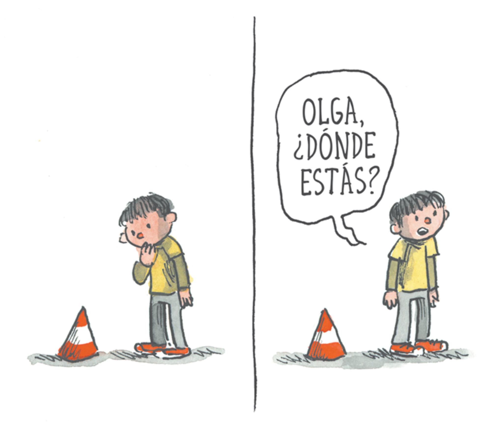 Child art OCR: OLGA¿DÓNDE ESTÁS? OLGA¿ DÓNDE ESTÁS ?
