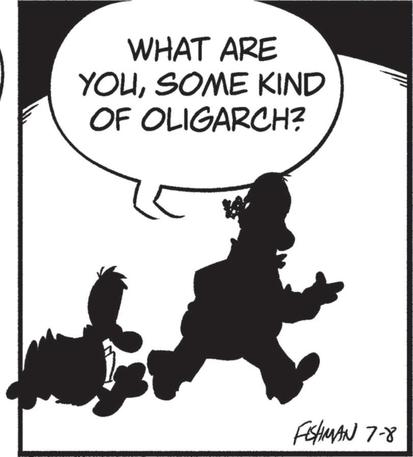 Animated cartoon OCR: WHAT ARE YOUSOME KIND OF OLIGARCH? FISHMAN 7-8 WHAT ARE YOUSOME KIND OF OLIGARCH ? FISHMAN 7-8