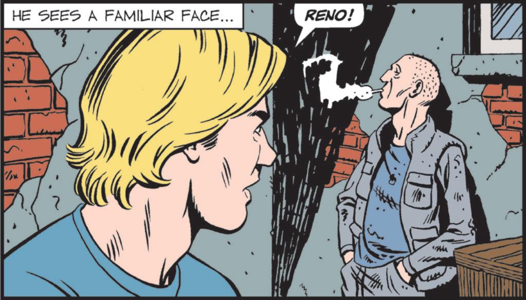 Publication OCR: HE SEES A FAMILIAR FACE... RENO! m HE SEES A FAMILIAR FACE ... RENO ! m