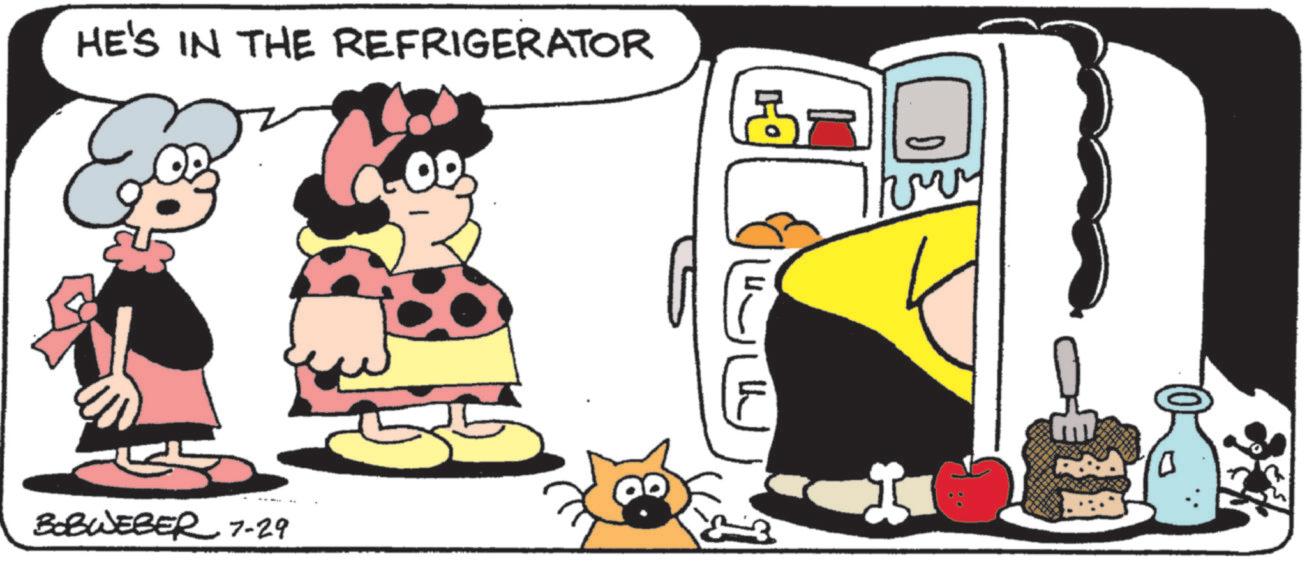 Graphics OCR: HE'S IN THE REFRIGERATOR ? BOBWEBER 7-29 HE'S IN THE REFRIGERATOR ? BOBWEBER 7-29
