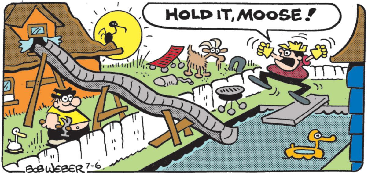 OCR: When 7: .BOBWEBER 7-6. HOLD ITMOOSE! Q When 7 : .BOBWEBER 7-6 . HOLD ITMOOSE ! Q