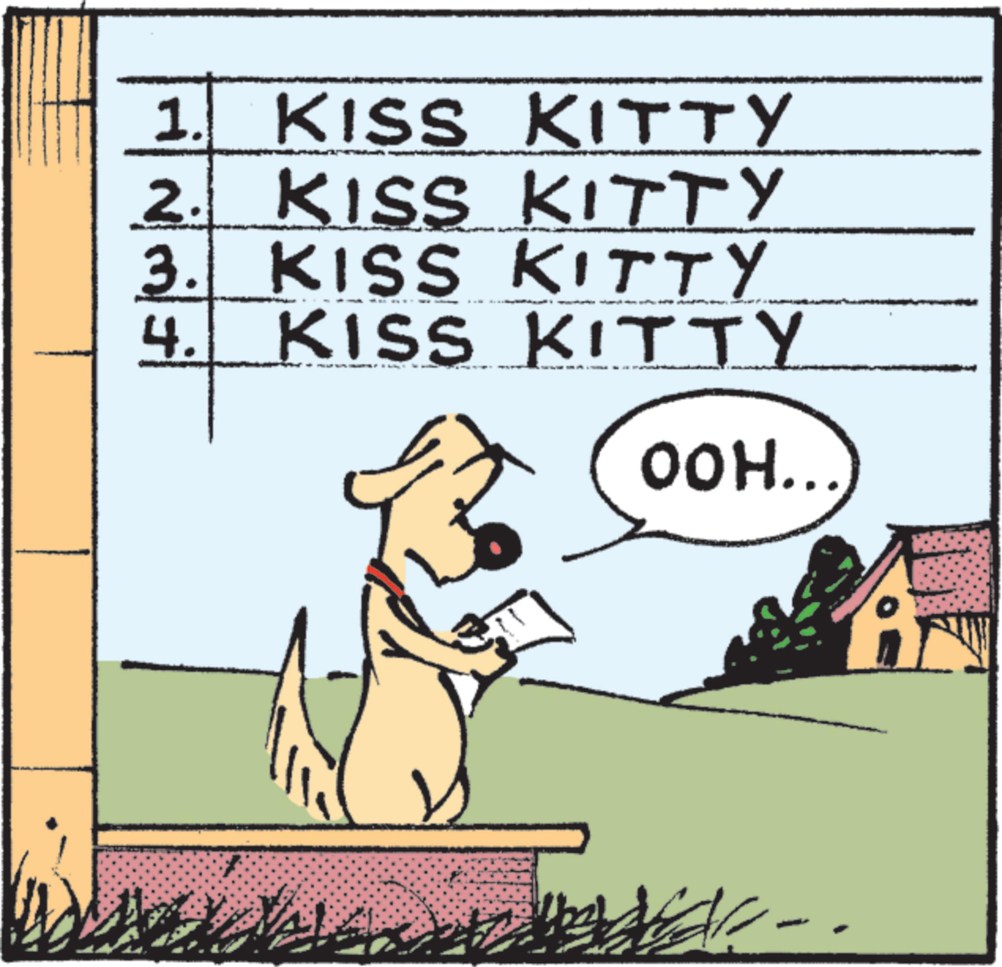 Canidae OCR: 1. KISS KITTY 2. KISS KITTY 3. KISS KITTY 4. KISS KITTY OOH... 1. KISS KITTY 2. KISS KITTY 3. KISS KITTY 4. KISS KITTY OOH ...