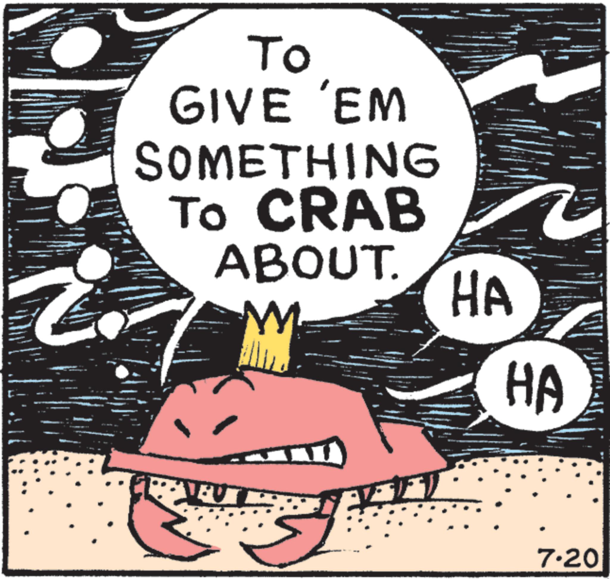 Graphics OCR: To GIVE EM SOMETHING TO CRAB ABOUT M HA HA 7.20 To GIVE EM SOMETHING TO CRAB ABOUT M HA HA 7.20