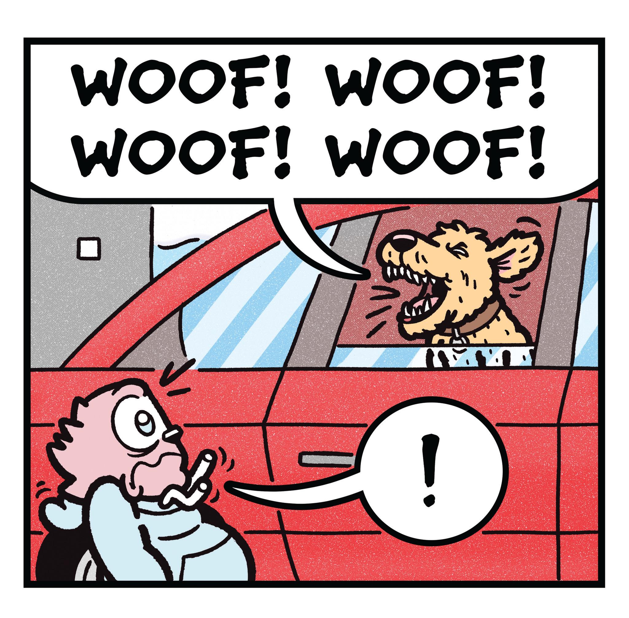 Comic book OCR: WOOF! WOOF! WOOF! WOOF! ? ! WOOF ! WOOF ! WOOF ! WOOF ! ? !