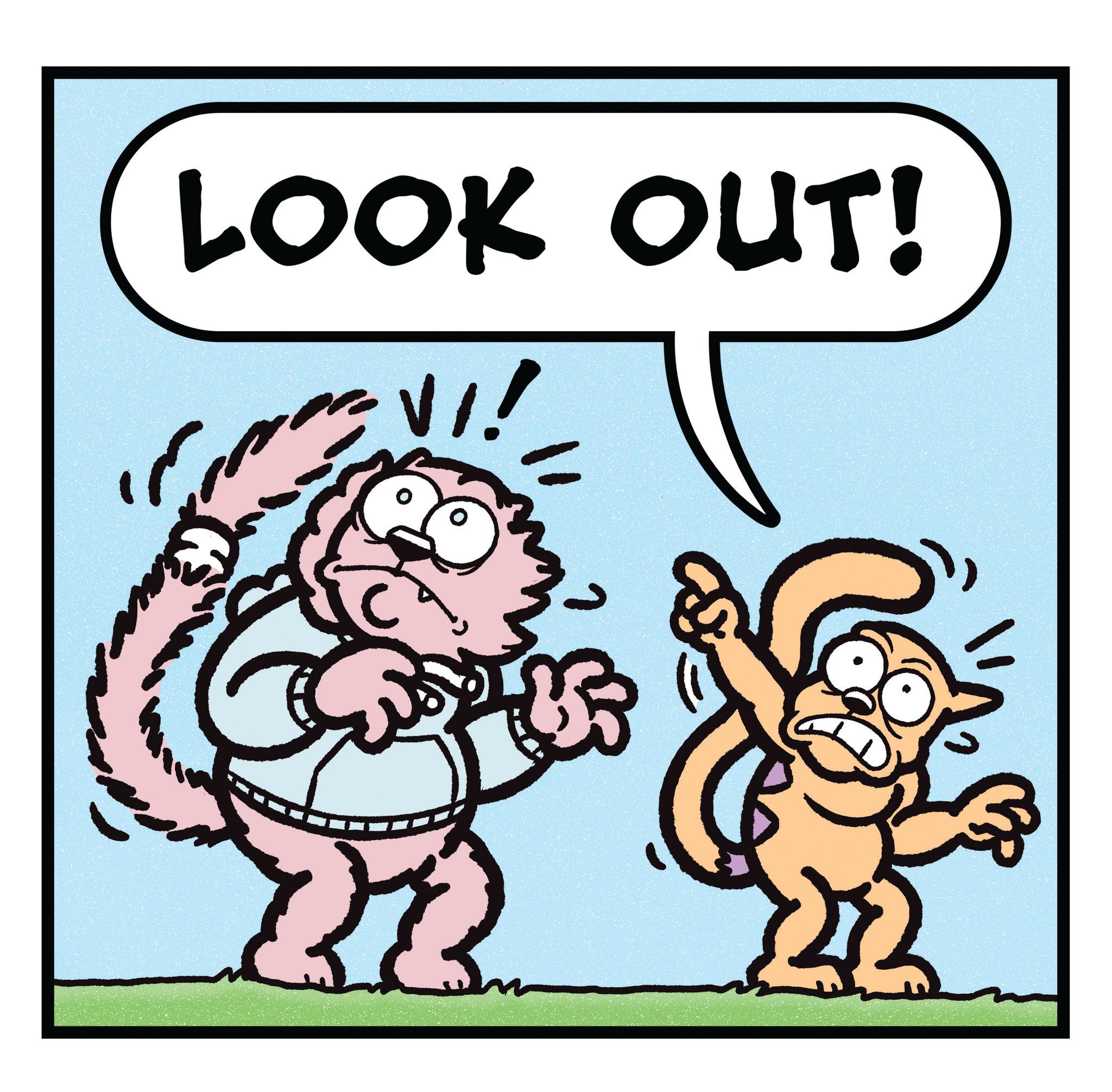 Line art OCR: LOOK OUT! 22 LOOK OUT ! 22