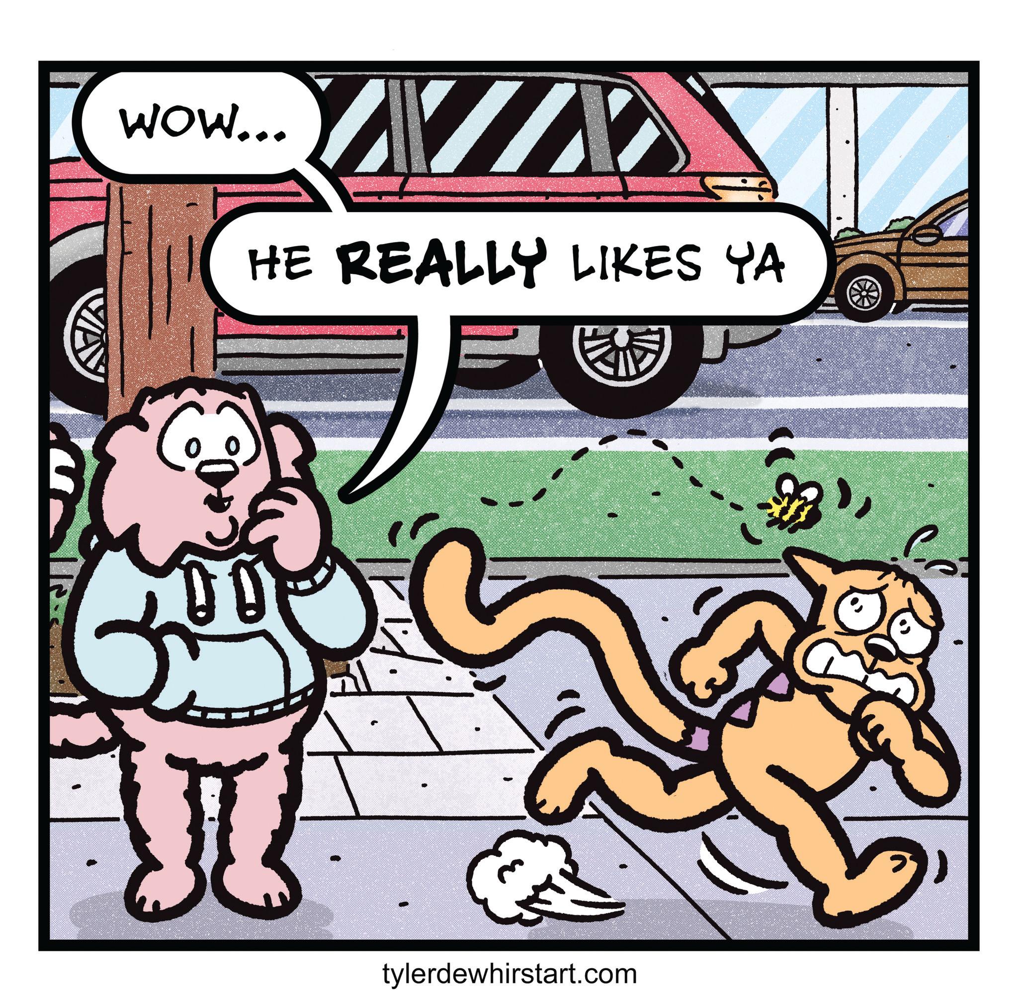 Fiction OCR: WOW... HE REALLY LIKES YA tylerdewhirstart.com WOW ... HE REALLY LIKES YA tylerdewhirstart.com