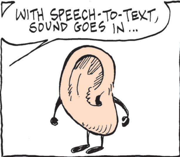 Happiness OCR: WITH SPEECH-TO-TEXT SOUND GOES IN... WITH SPEECH - TO - TEXT SOUND GOES IN ...