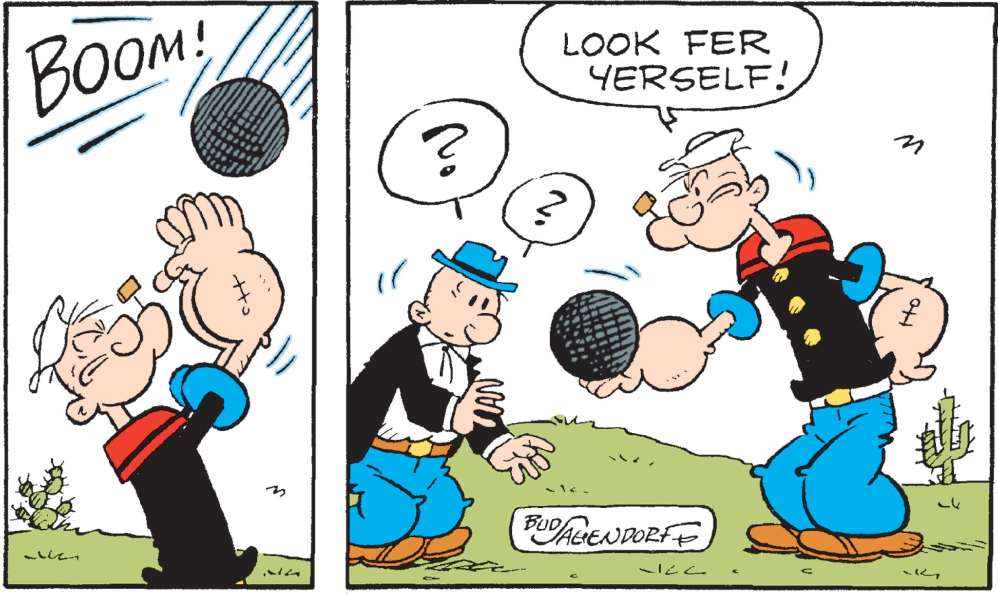Comic book OCR: BOOM! ? LOOK FER YERSELF! M " BUDAGENDORF+ ++ BOOM ! ? LOOK FER YERSELF ! M " BUDAGENDORF + ++