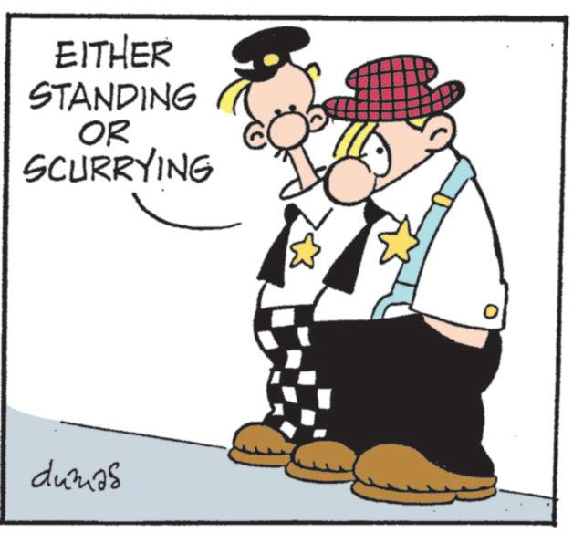 Animated cartoon OCR: EITHER STANDING OR SCURRYING dumas EITHER STANDING OR SCURRYING dumas