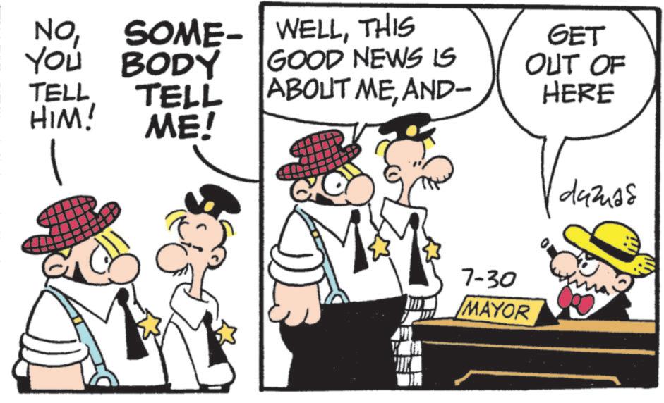 Animation OCR: NOTHIS YOU BODY TELL TELL GOOD NEWS IS ABOUT MEAND- GET OUT OF HERE HIM! ME! 7-30 MAYOR (7) THE dazuas NOSOME - WELLTHIS YOU BODY TELL TELL GOOD NEWS IS ABOUT MEAND- GET OUT OF HERE HIM ! ME ! 7-30 MAYOR ( 7 ) THE dazuas