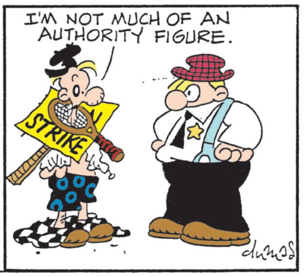 Animation OCR: I'M NOT MUCH OF AN AUTHORITY FIGURE. STRIKE dumps I'M NOT MUCH OF AN AUTHORITY FIGURE . STRIKE dumps