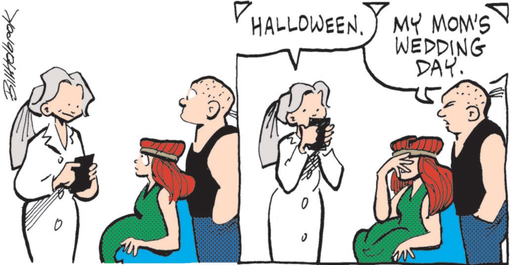 Fictional character OCR: 70290411118 HALLOWEEN. MY MOM'S WEDDING DAY. ? 70290411118 HALLOWEEN . MY MOM'S WEDDING DAY . ?
