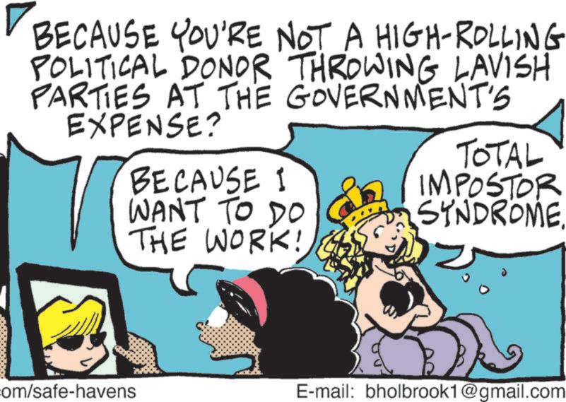Fictional character OCR: BECAUSE YOU'RE NOT A HIGH-ROLLING POLITICAL DONOR THROWING LAVISH PARTIES AT THE GOVERNMENT'S EXPENSE? TOTAL BECAUSE I WANT TO DO THE WORK! IMPOSTOR SYNDROME. com/safe-havens E-mail: bholbrook1@gmail.com BECAUSE YOU'RE NOT A HIGH - ROLLING POLITICAL DONOR THROWING LAVISH PARTIES AT THE GOVERNMENT'S EXPENSE ? TOTAL BECAUSE I WANT TO DO THE WORK ! IMPOSTOR SYNDROME . com / safe - havens E - mail : bholbrook1@gmail.com