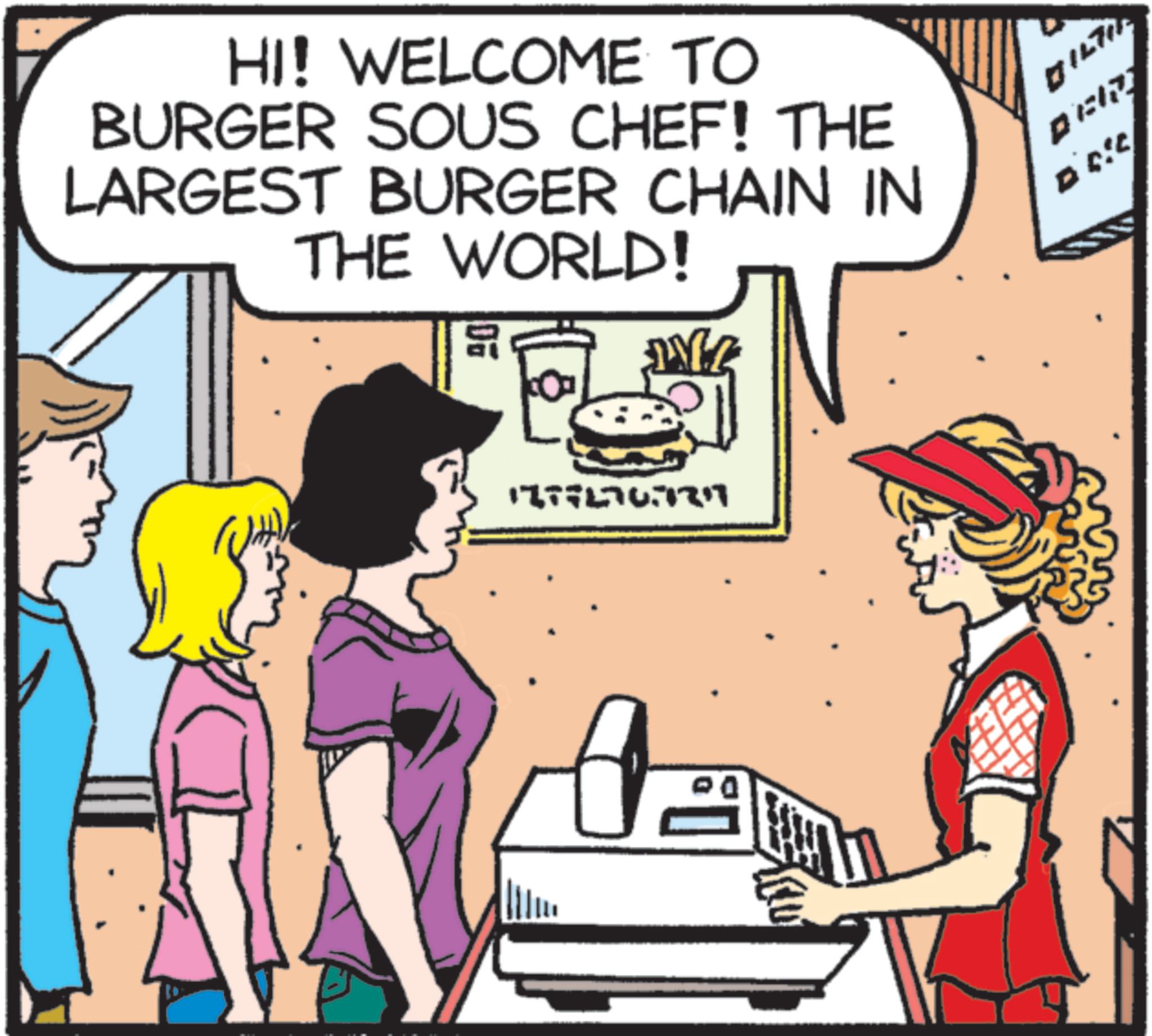 Fast food OCR: HI! WELCOME TO BURGER SOUS CHEF! THE LARGEST BURGER CHAIN IN THE WORLD! 20 Wl 17774707717 BILTI HI ! WELCOME TO BURGER SOUS CHEF ! THE LARGEST BURGER CHAIN IN THE WORLD ! 20 Wl 17774707717 BILTI