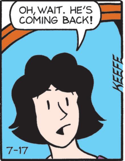 Graphics OCR: 7-17 OHWAIT. HE'S COMING BACK! KEEFE 7-17 OHWAIT . HE'S COMING BACK ! KEEFE