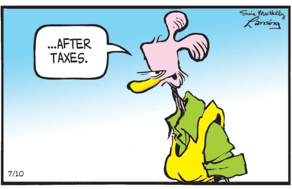 Fictional character OCR: 7/10 ...AFTER TAXES. Sucie MacNelly Lansing 7/10 ... AFTER TAXES . Sucie MacNelly Lansing