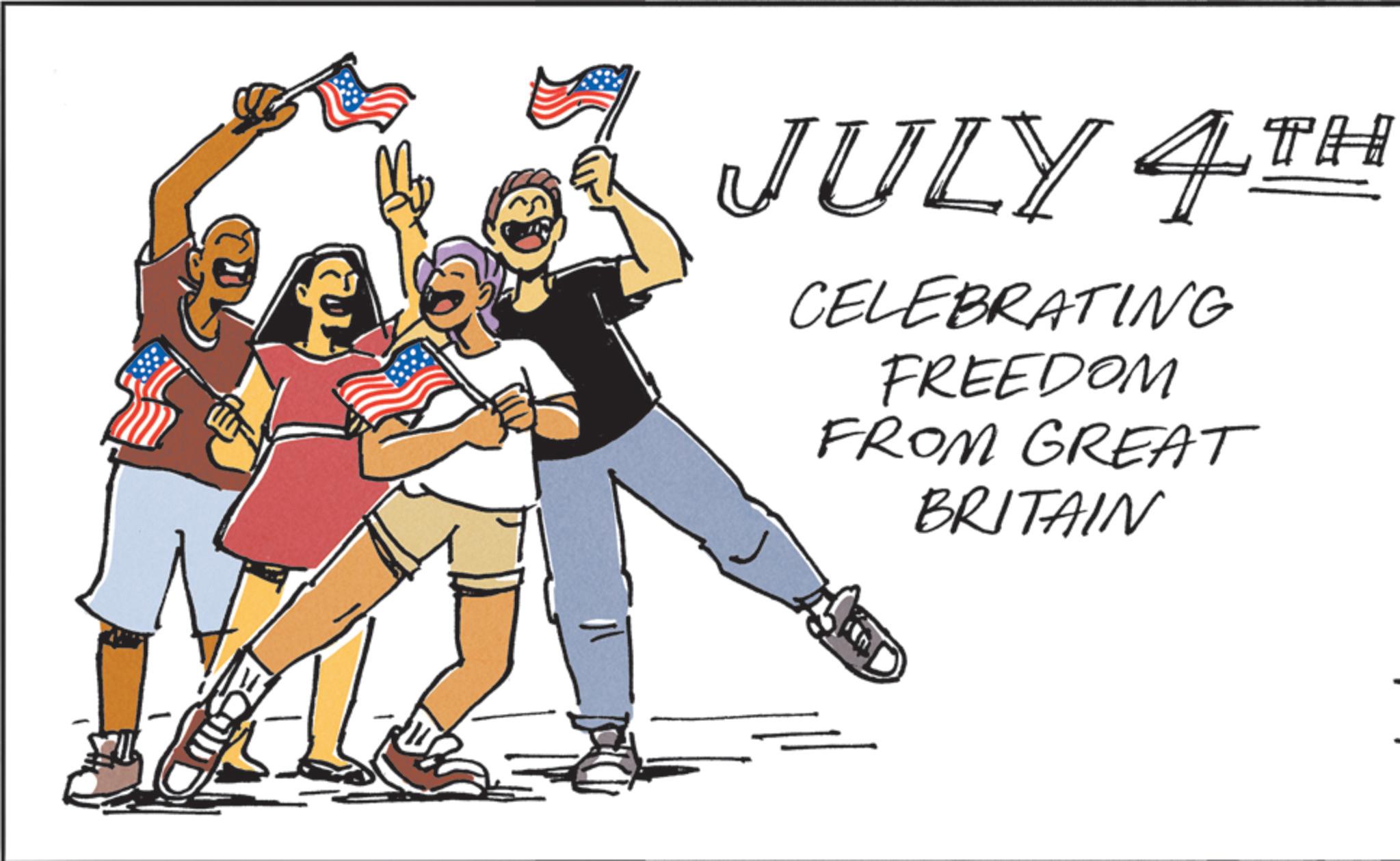 Rejoicing OCR: JULY 4TH CELEBRATING FREEDOM FROM GREAT BRITAIN ??? JULY 4TH CELEBRATING FREEDOM FROM GREAT BRITAIN ???