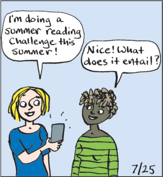 Animation OCR: a I'm doing summer reading Challenge this Summer! Nice! What does it entail? 7/25 a I'm doing summer reading Challenge this Summer ! Nice ! What does it entail ? 7/25
