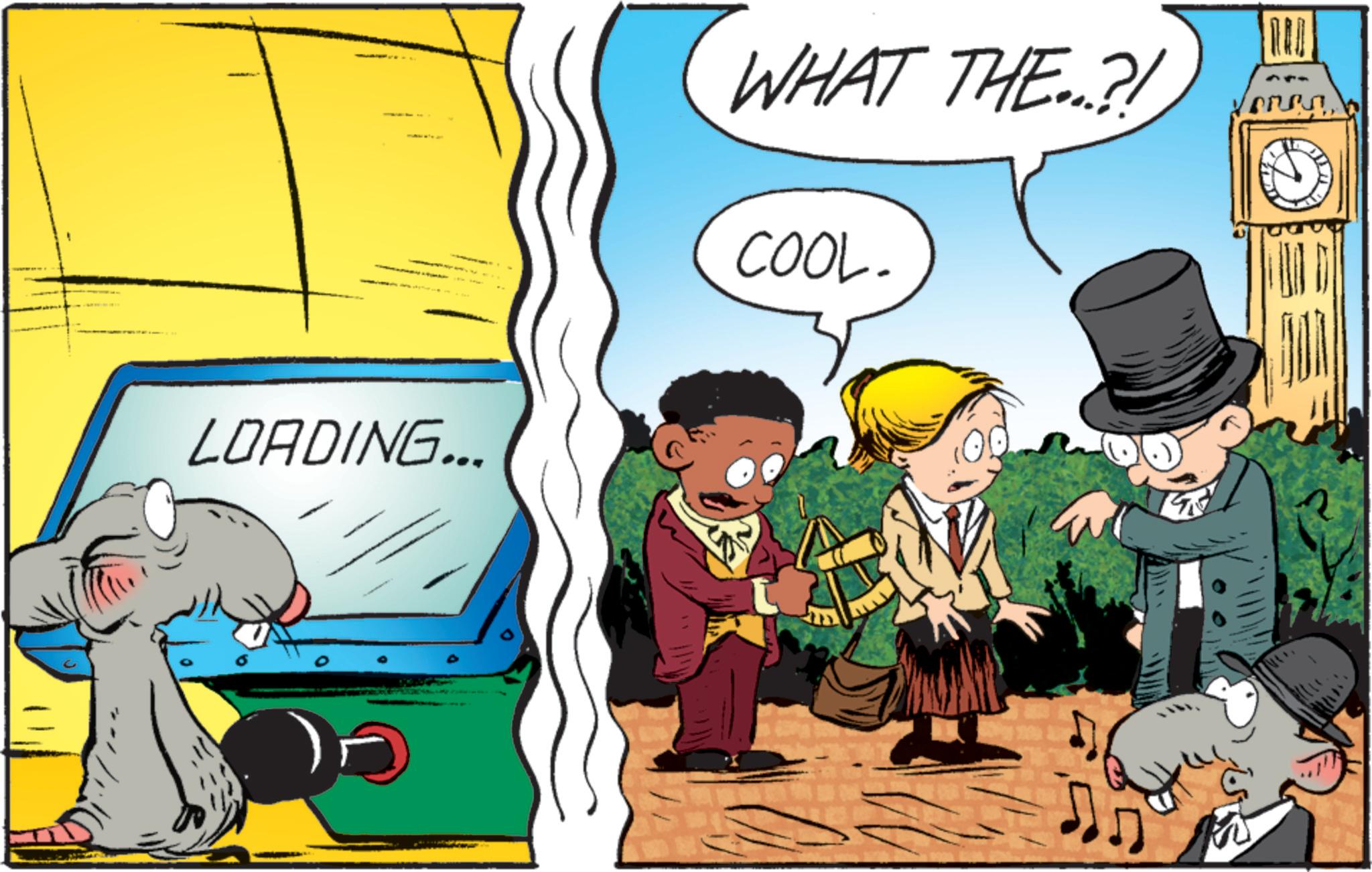 Fictional character OCR: LOADING... WHAT THE...?! COOL. ? ?????? LOADING ... WHAT THE ... ? ! COOL . ? ??