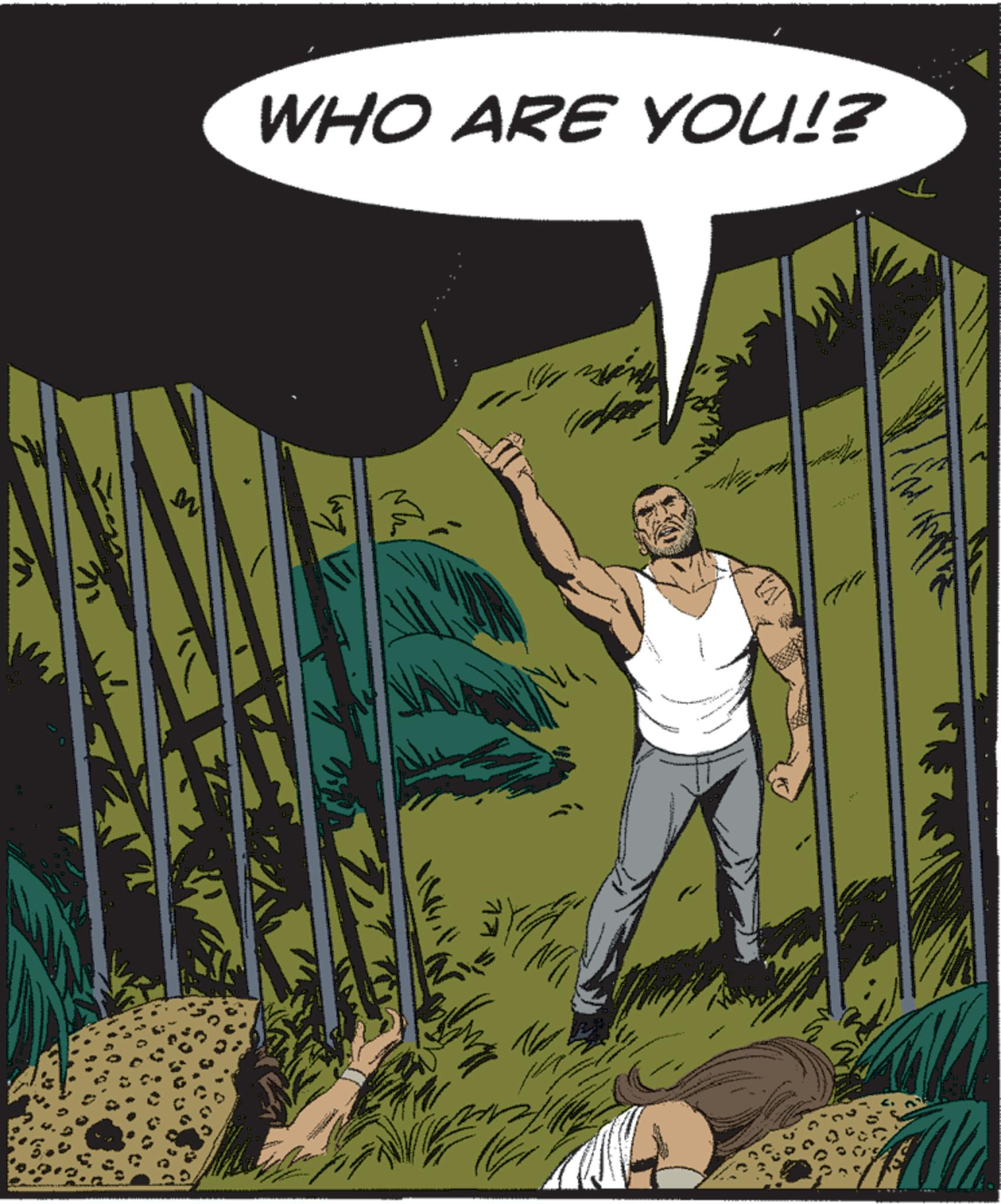 Animated cartoon OCR: WHO ARE YOU!? M km 77 WHO ARE YOU !? M km 77