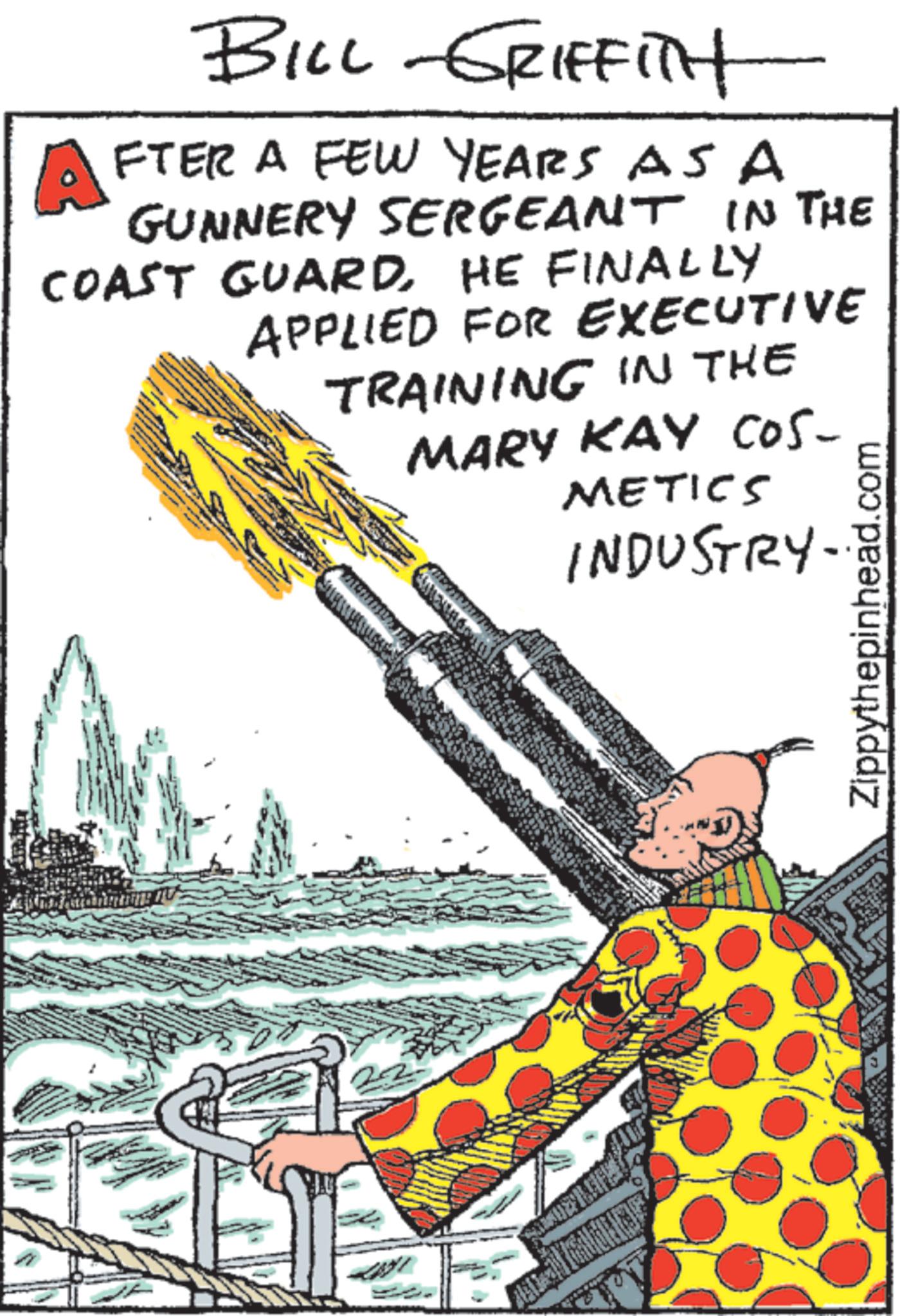 Handwriting OCR: BILL -GRIFFITH AFTER A FEW YEARS AS A GUNNERY SERGEANT IN THE COAST GUARDHE FINALLY APPLIED FOR EXECUTIVE TRAINING IN THE MARY KAY COS- METICS INDUSTRY- Zippythepinhead.com BILL -GRIFFITH AFTER A FEW YEARS AS A GUNNERY SERGEANT IN THE COAST GUARDHE FINALLY APPLIED FOR EXECUTIVE TRAINING IN THE MARY KAY COS- METICS INDUSTRY- Zippythepinhead.com