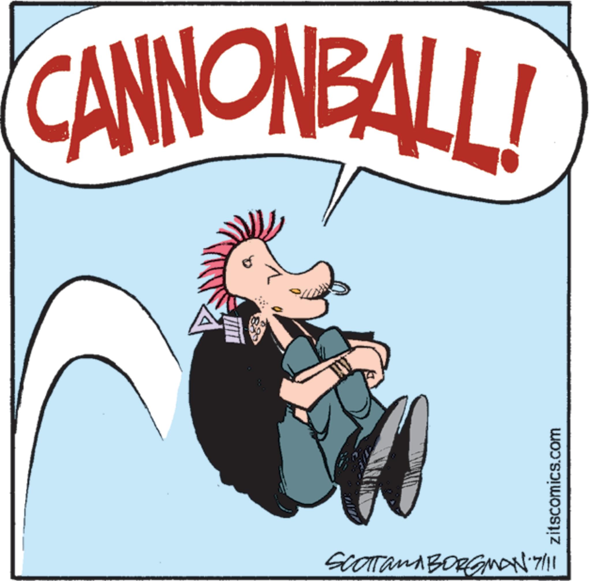 Graphic design OCR: CANNONBALL! SCOTTana BORGMAN-7/11 zitscomics.com CANNONBALL ! SCOTTana BORGMAN - 7 / 11 zitscomics.com