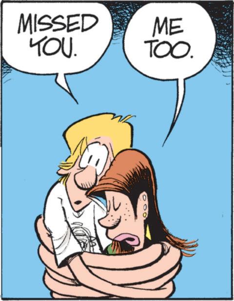 Animated cartoon OCR: MISSED ME YOU. TOO. 0 0 MISSED ME YOU . TOO . 0 0