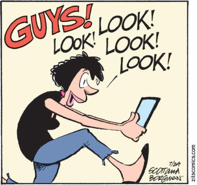 Publication OCR: GUYS! LOOK! LOOK! LOOK! LOOK! 7/24 SCOTTand BORGMAN zitscomics.com GUYS ! LOOK ! LOOK ! LOOK ! LOOK ! 7/24 SCOTTand BORGMAN zitscomics.com