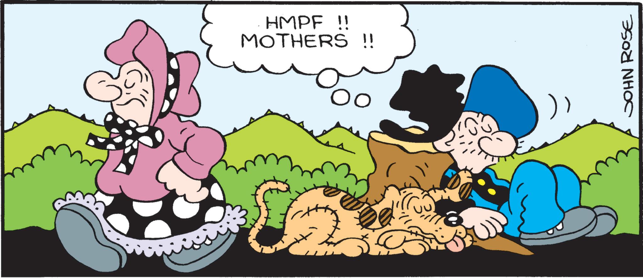 Comic book OCR: HMPF !! MOTHERS !! JOHN ROSE HMPF !! MOTHERS !! JOHN ROSE