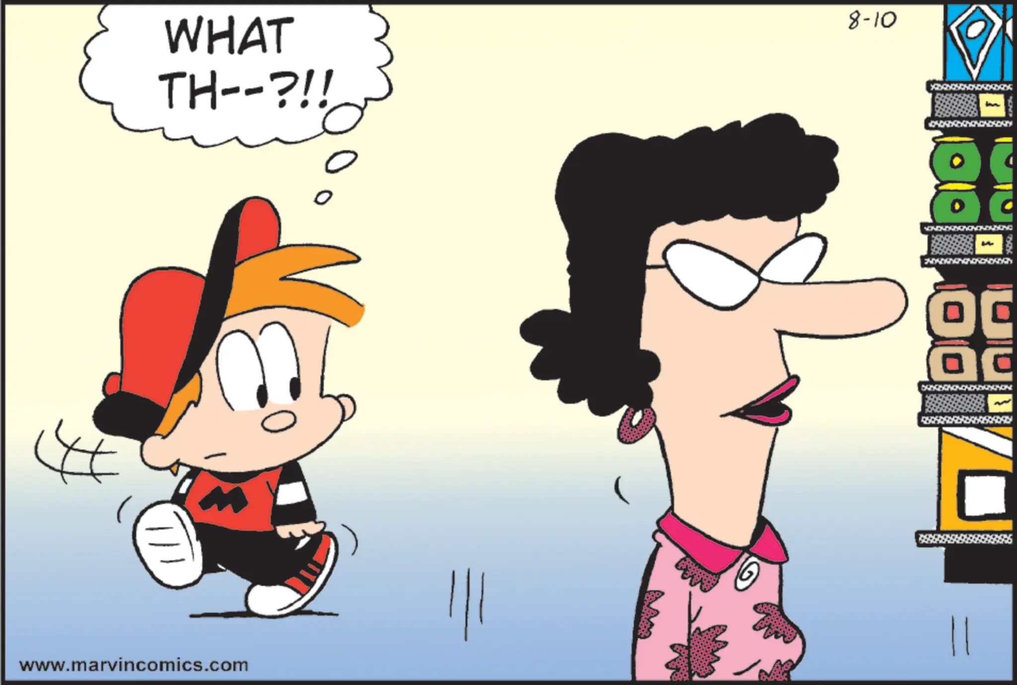 Conversation OCR: WHAT TH--?!! ? www.marvincomics.com !!! 8-10 JADADANANGNDRO A ? ? 11 WHAT TH -- ? !! ? www.marvincomics.com !!! 8-10 JADADANANGNDRO A ? ? 11