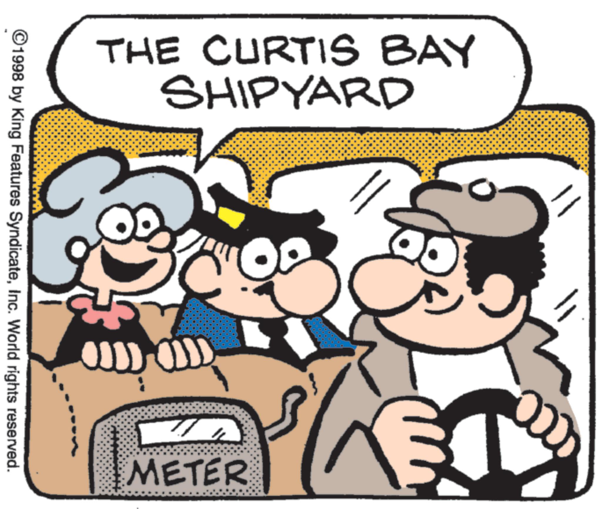 Animation OCR: THE CURTIS BAY SHIPYARD ©1998 by King Features SyndicateInc. World rights reserved. METER 0 ?? THE CURTIS BAY SHIPYARD © 1998 by King Features SyndicateInc. World rights reserved . METER 0 ??