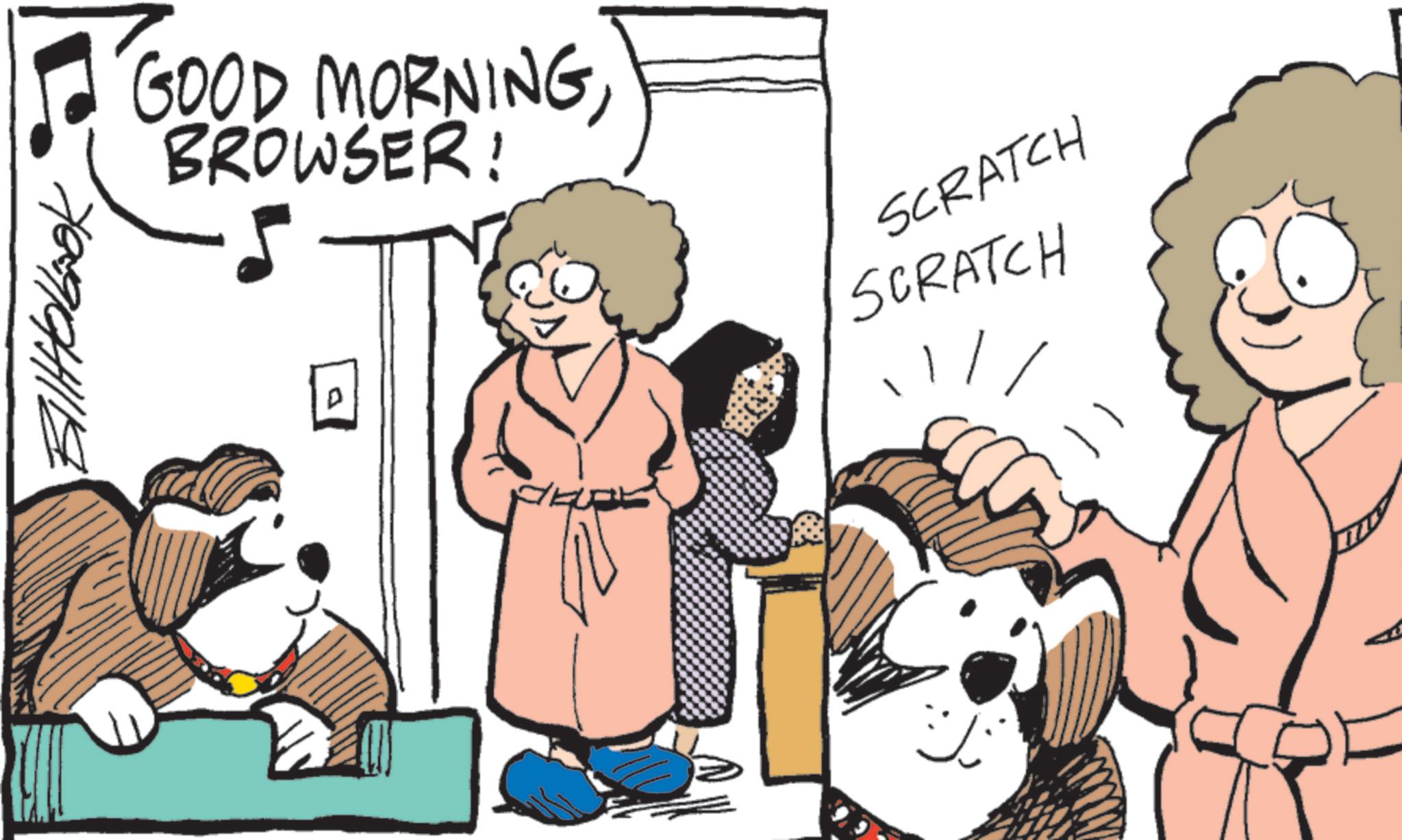 Animated cartoon OCR: Holbook GOOD MORNINGBROWSER! D SCRATCH SCRATCH Holbook GOOD MORNINGBROWSER ! D SCRATCH SCRATCH