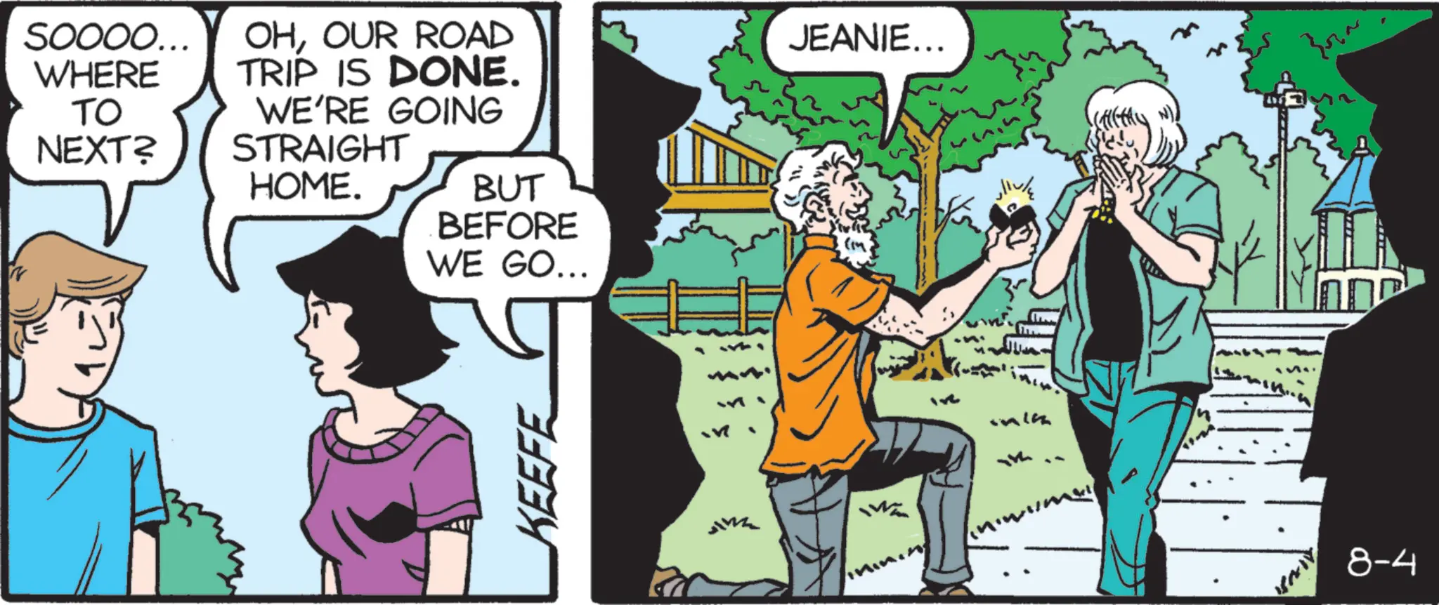 Publication OCR: SOOOO... WHERE OHOUR ROAD TRIP IS DONE. JEANIE... ?? WE'RE GOING NEXT? STRAIGHT HOME. BUT BEFORE WE GO... KEEFE W (M 435 8-4 SOOOO ... WHERE OHOUR ROAD TRIP IS DONE . JEANIE ... ?? WE'RE GOING NEXT ? STRAIGHT HOME . BUT BEFORE WE GO ... KEEFE W ( M 435 8-4