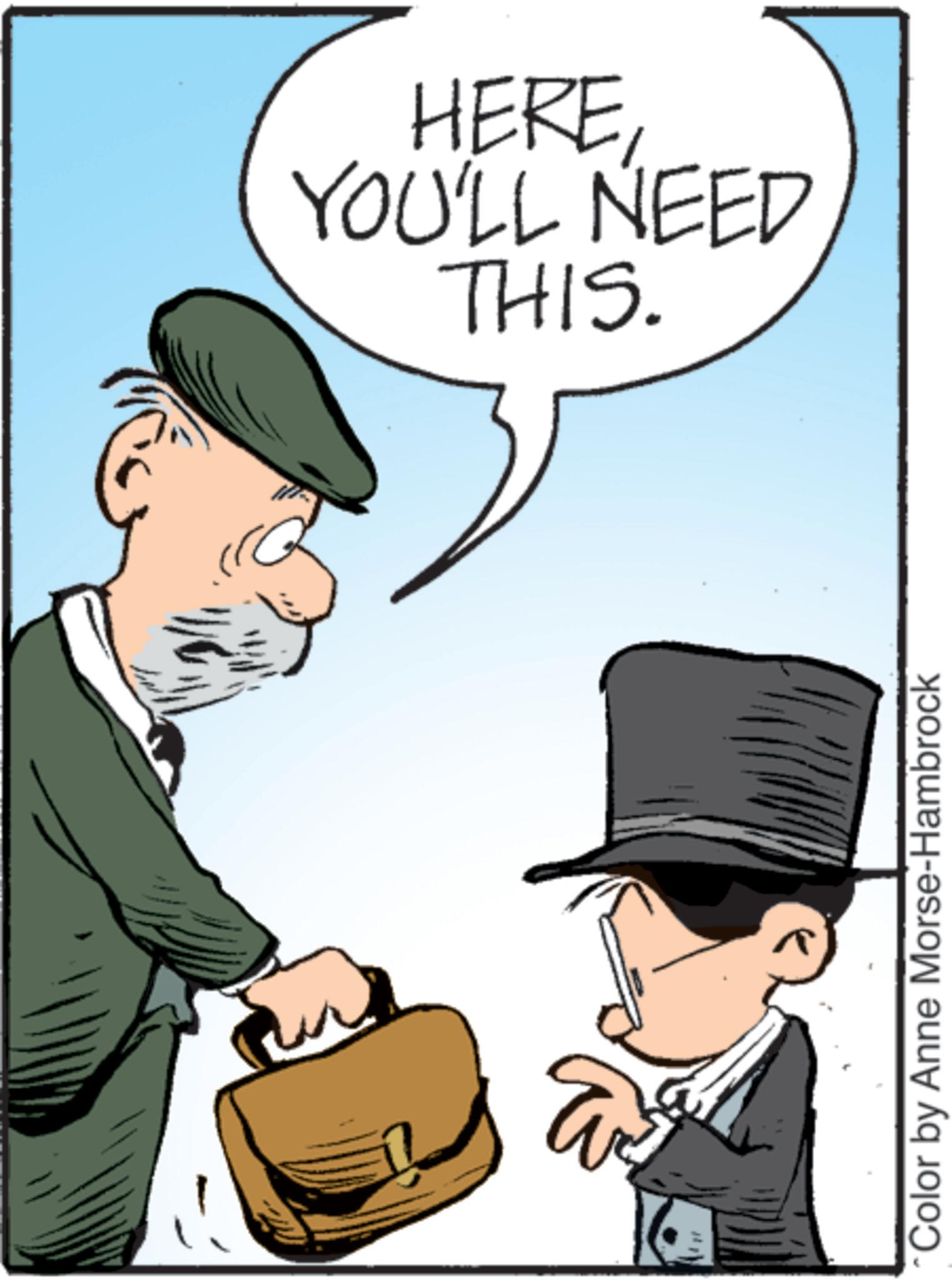 Animated cartoon OCR: wwwwww HERE YOU'LL NEED THIS. *Color by Anne Morse-Hambrock wwwwww HERE YOU'LL NEED THIS . * Color by Anne Morse - Hambrock