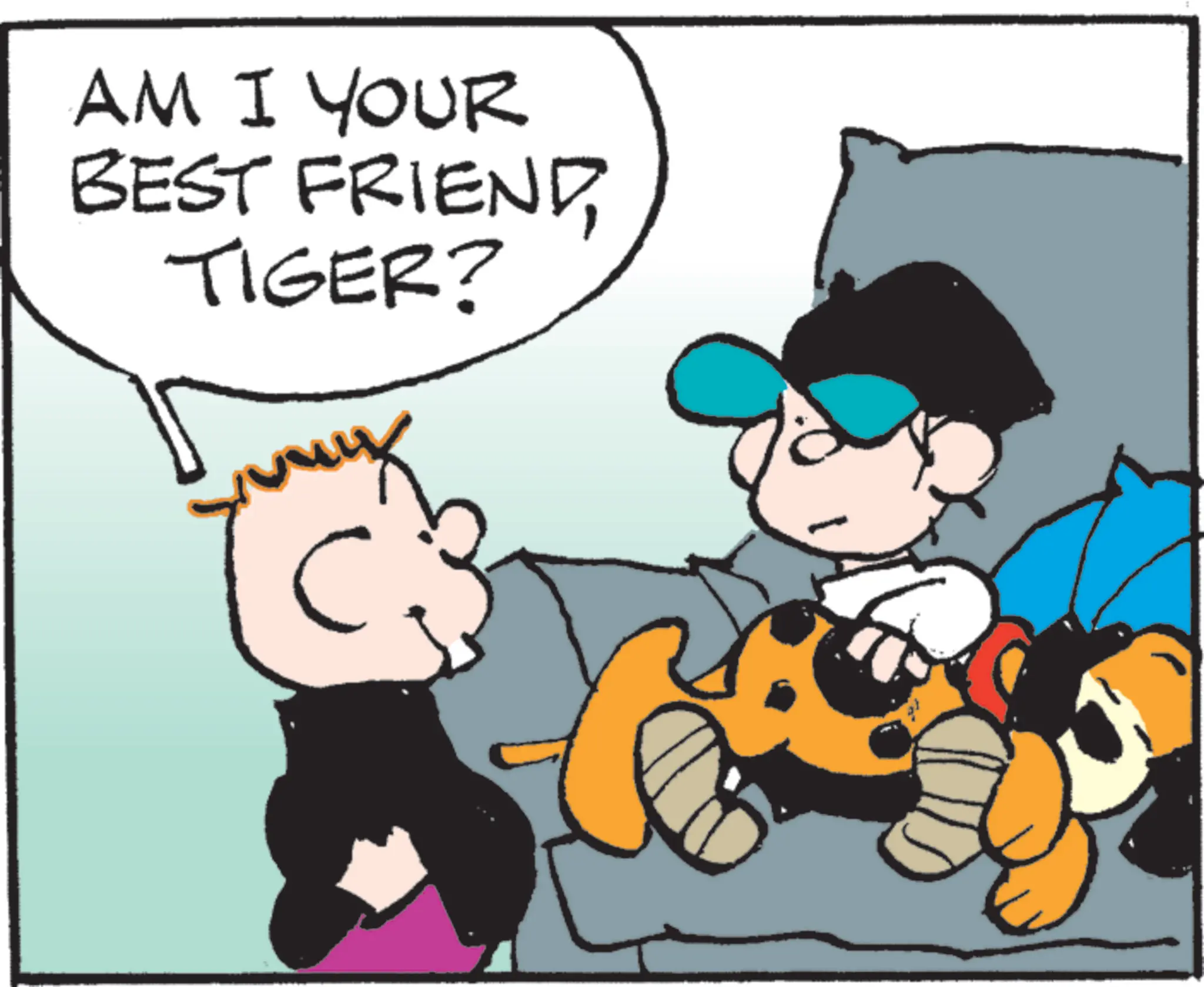 Photo caption OCR: AM I YOUR BEST FRIENDTIGER? ?? AM I YOUR BEST FRIENDTIGER ? ??