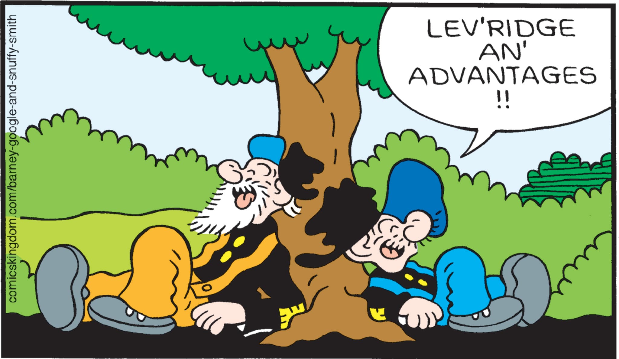 Graphics OCR: comicskingdom.com/barney-google-and-snuffy-smith E LEV'RIDGE AN' ADVANTAGES !! comicskingdom.com/barney-google-and-snuffy-smith E LEV'RIDGE AN ' ADVANTAGES !!