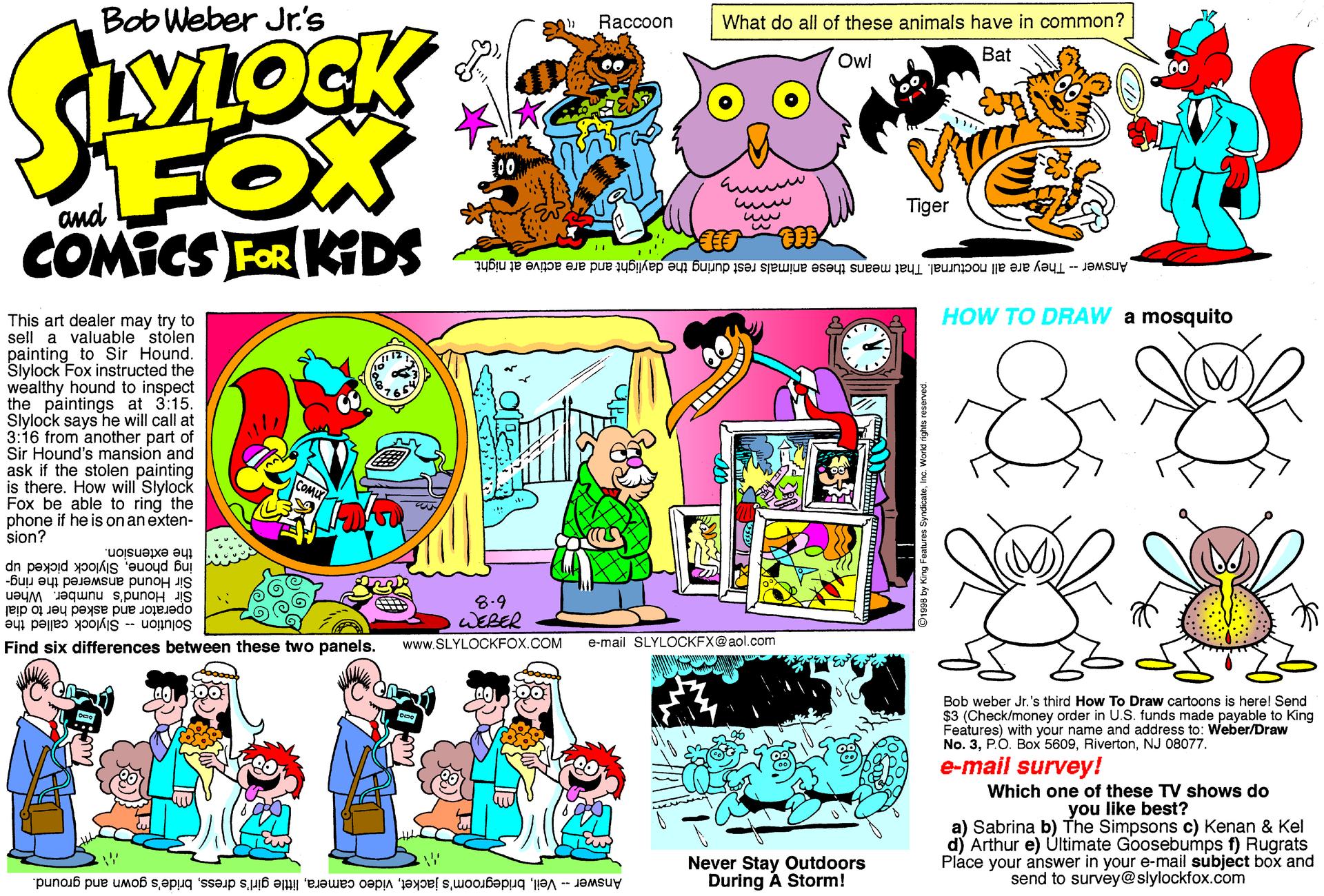 Slylock Fox Comic Strip 1998-08-09 | Comics Kingdom